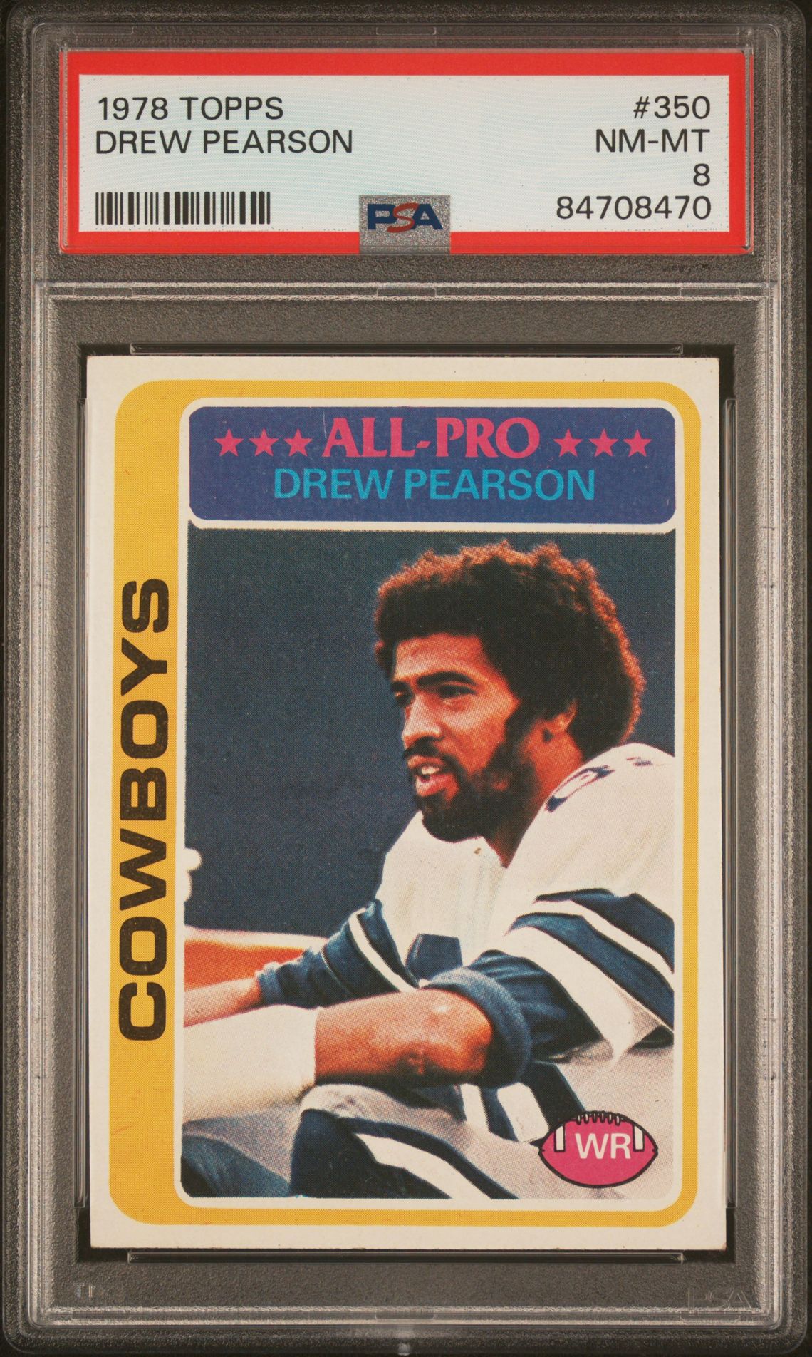 1978 Topps Drew Pearson #350 Nm-Mt 8 front