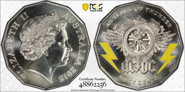 2018 50C AC/DC 45 Years of Thunder MS69