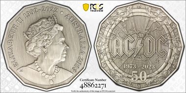 2023 50C AC/DC 50th Anniversary Antiqued SP69