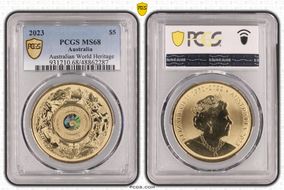 2023 $5 Australian World Heritage Colorized MS68
