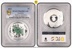2022 $5 Daintree Rainforest Colorized PR69DCAM