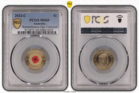 2022-C $2 Remembrance Day Colorized MS69