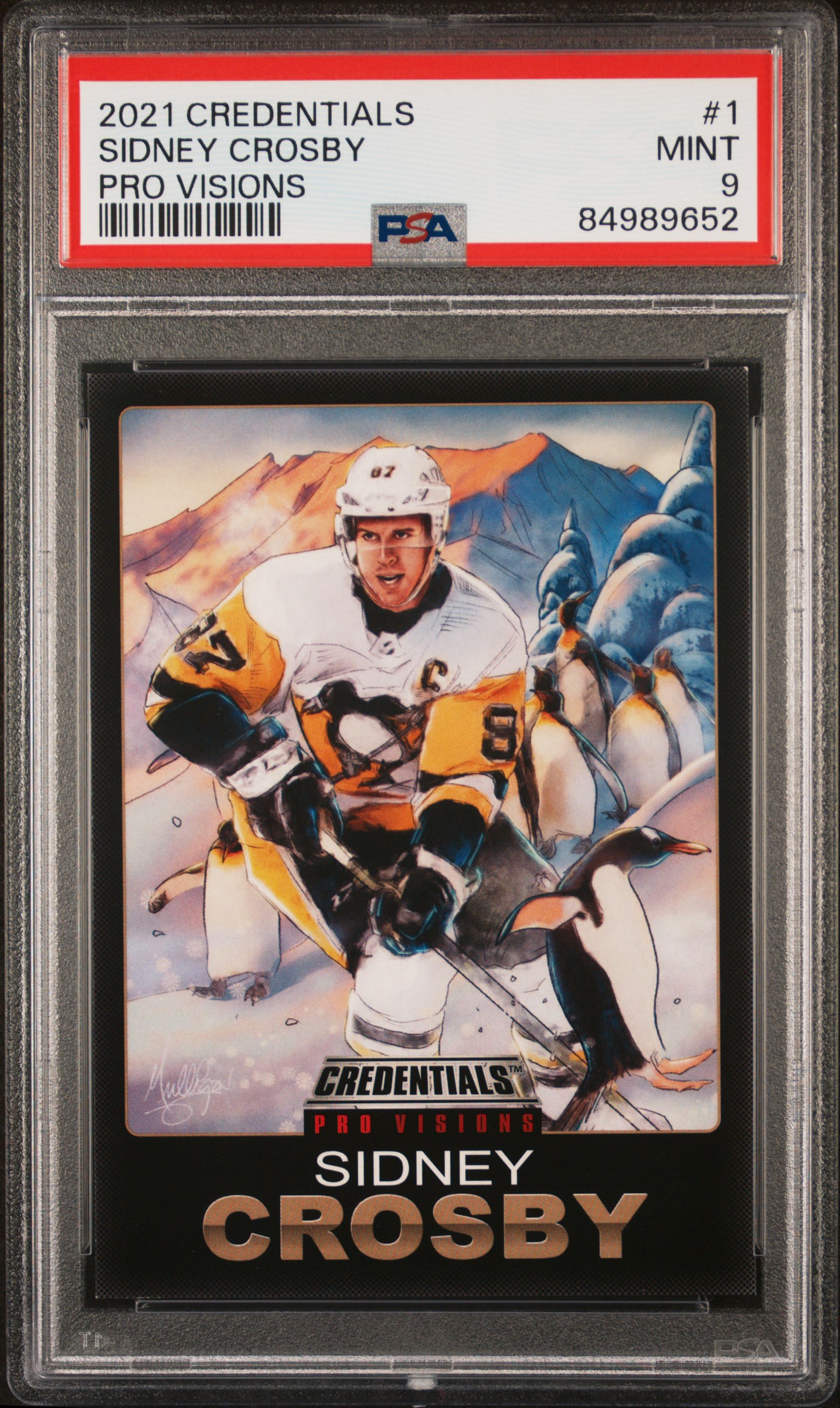 2021 UPPER DECK CREDENTIALS PRO VISIONS #1 SIDNEY CROSBY PRO VISIONS