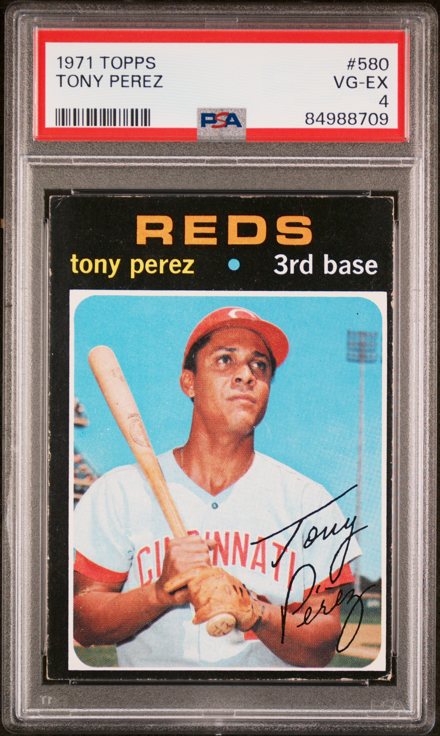 1971 Topps #580 Tony Perez – PSA VG-EX 4