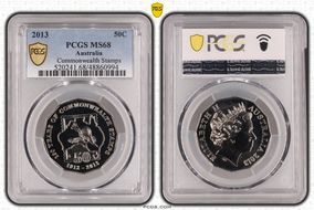 2013 50C Commonwealth Stamps MS68
