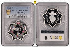 2020-P $1 Merry Christmas Star PR70DCAM