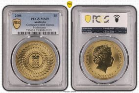 2006 $5 Commonwealth Games Melbourne MS69