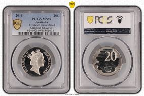 2016 20C Frosted Uncirculated Maklouf Obverse MS69