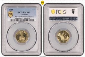 2016 $2 50 Yrs Decimal Currency MS67