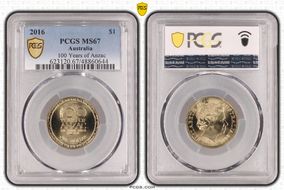 2016 $1 100 Years of Anzac MS67