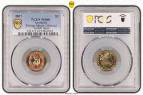 2017 $2 Possum Magic Colorized Visible Hush MS66