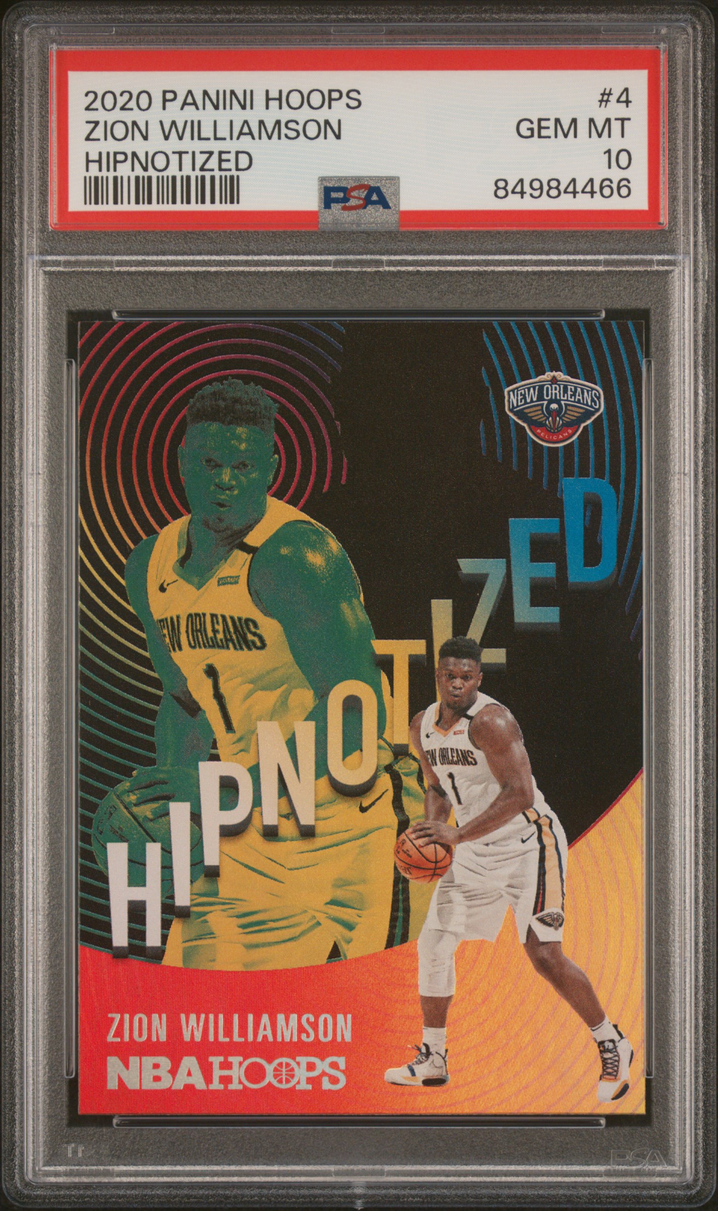 2020 PANINI HOOPS HIPNOTIZED #4 ZION WILLIAMSON HIPNOTIZED