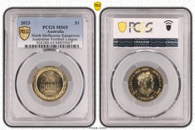 2023 $1 North Melbourne Kangaroos Australian Football League MS65