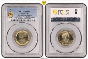 2023 $1 West Coast Eagles Australian Football League MS65