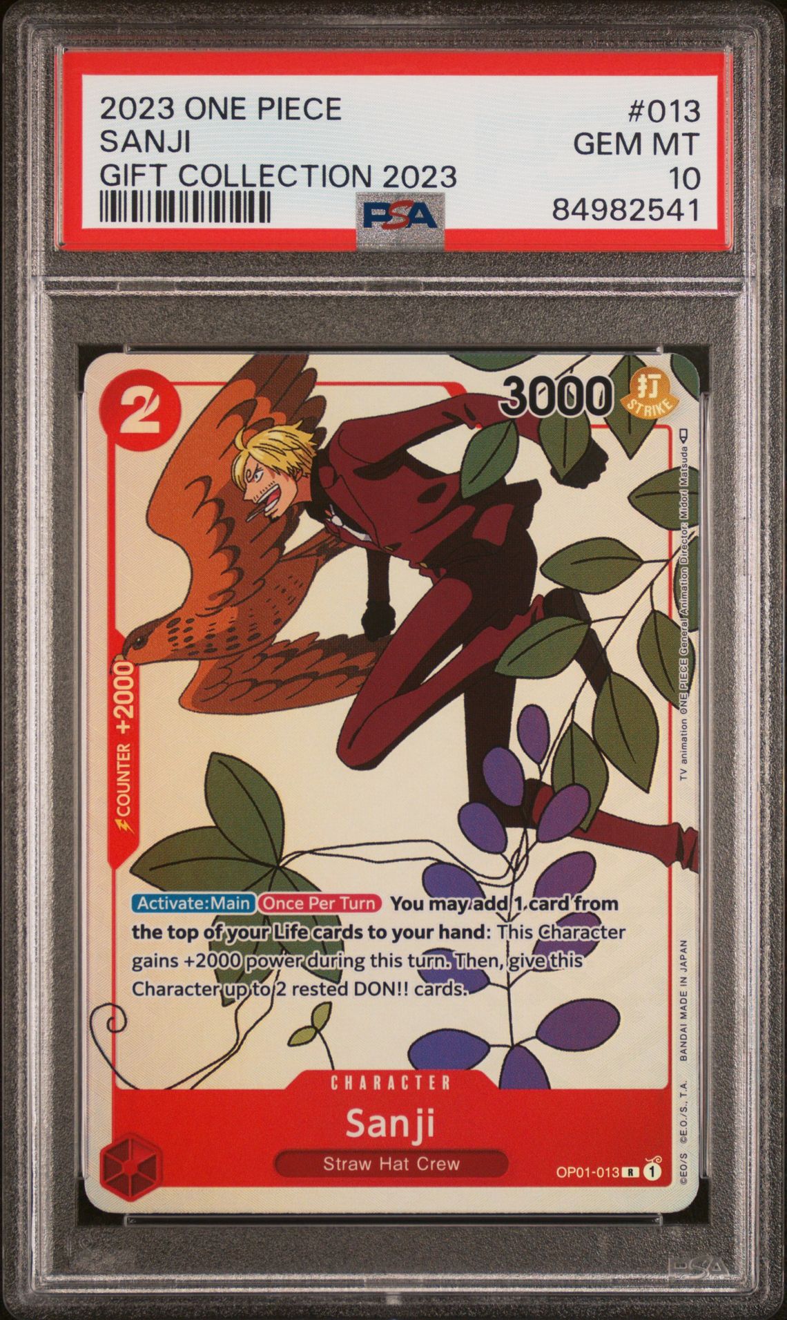 2023 One Piece Gift Collection 2023 Sanji #013 (Gift Collection 2023) Gem Mt 10 front