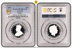 2000 20C George V Silver PR70DCAM