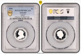2000 $2 Victoria  Silver PR70DCAM