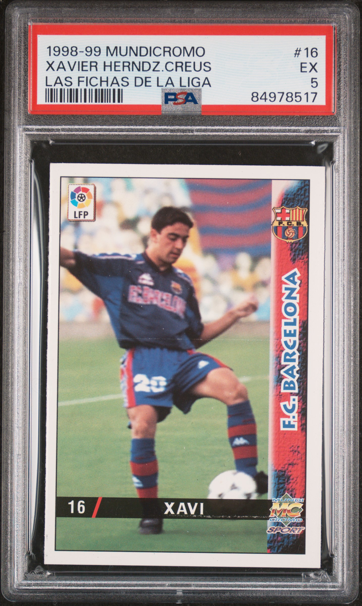 1998 MUNDICROMO LAS FICHAS DE LA LIGA #16 XAVIER HERNDZ.CREUS LAS FICHAS DE LA LIGA