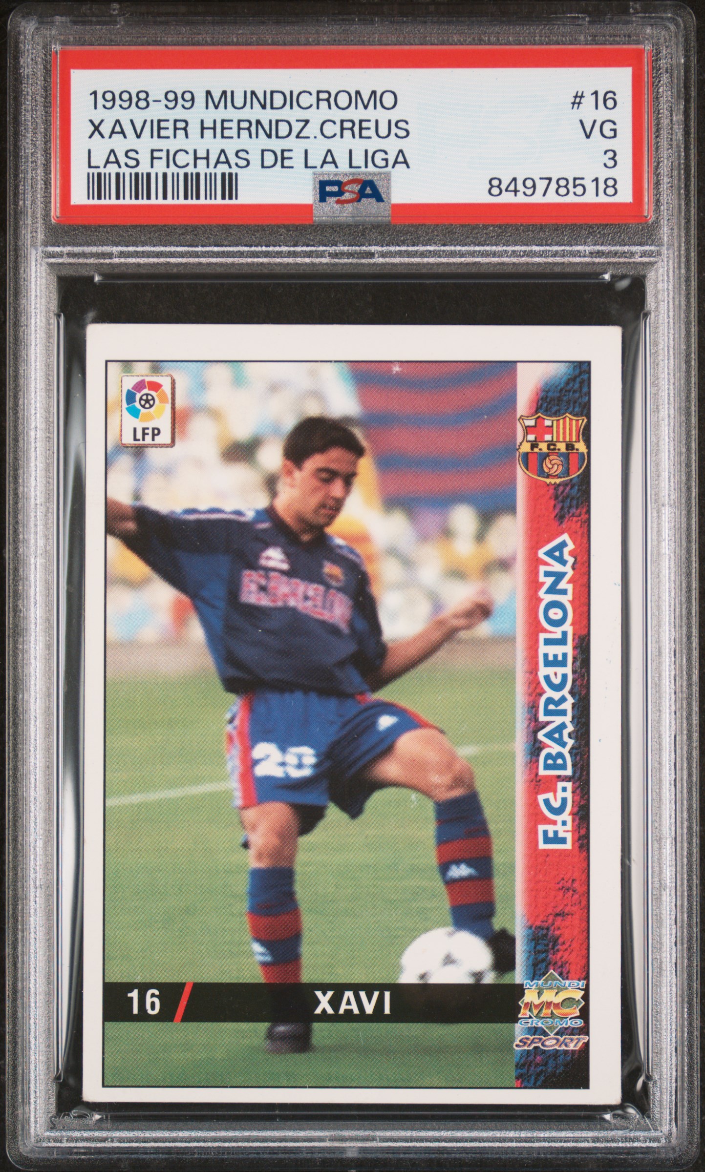 1998 MUNDICROMO LAS FICHAS DE LA LIGA #16 XAVIER HERNDZ.CREUS LAS FICHAS DE LA LIGA
