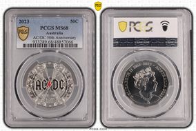 2023 50C AC/DC 50th Anniversary Colorized MS68