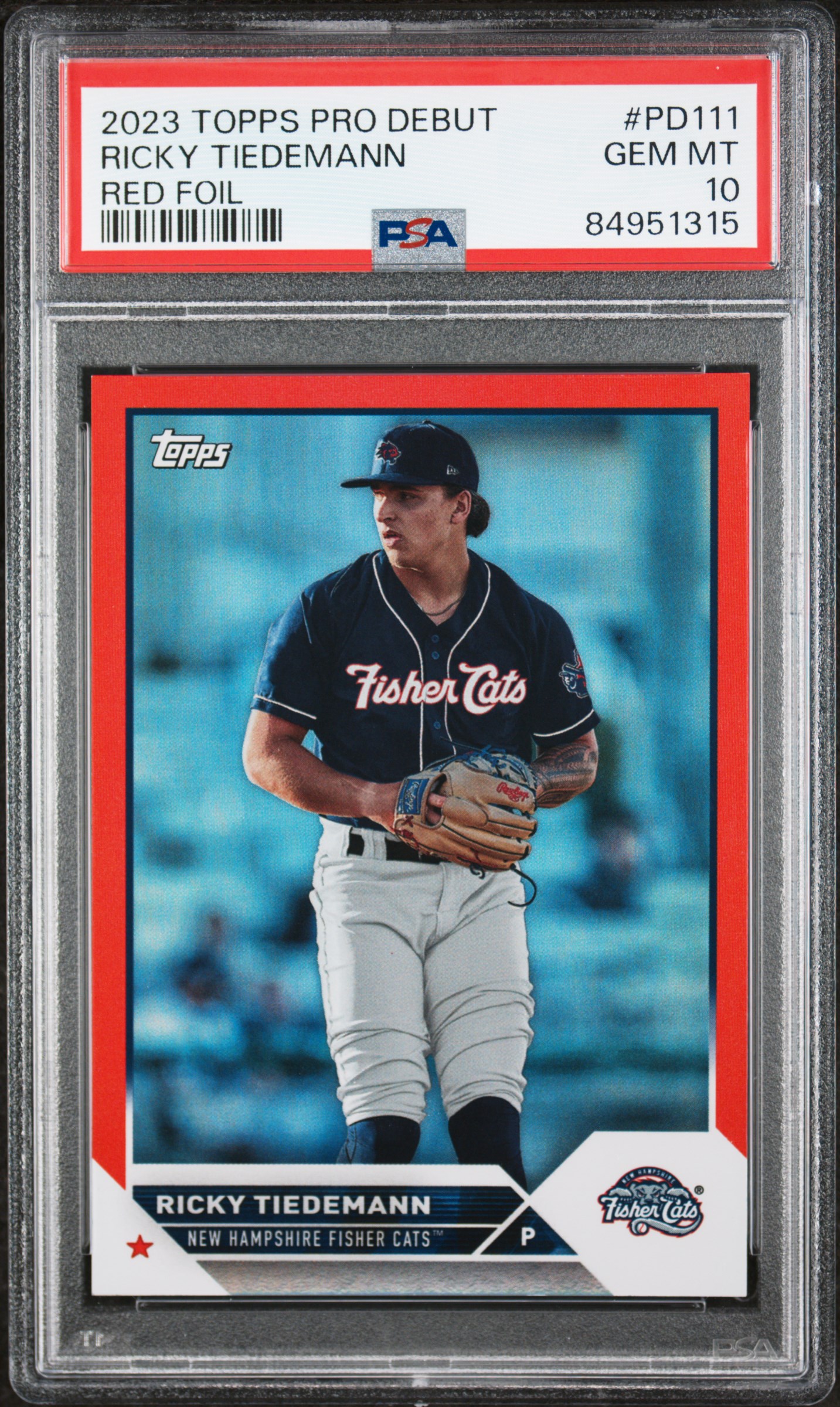 2023 TOPPS PRO DEBUT #PD111 RICKY TIEDEMANN RED FOIL