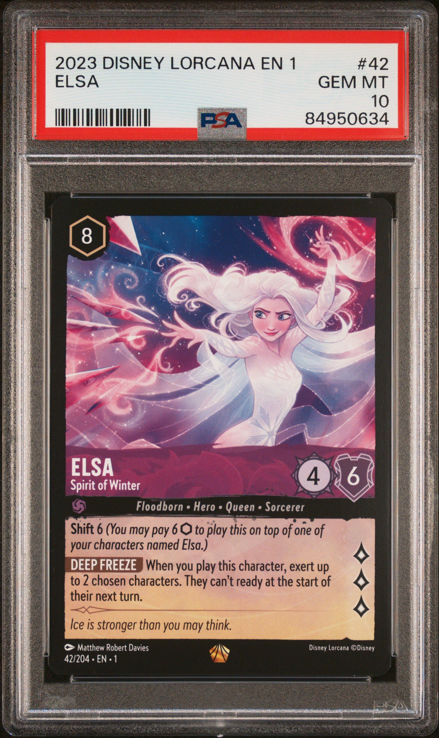 2023 #42 Elsa - Spirit of Winter PSA 10 Disney Lorcana EN 1-the First Chapter