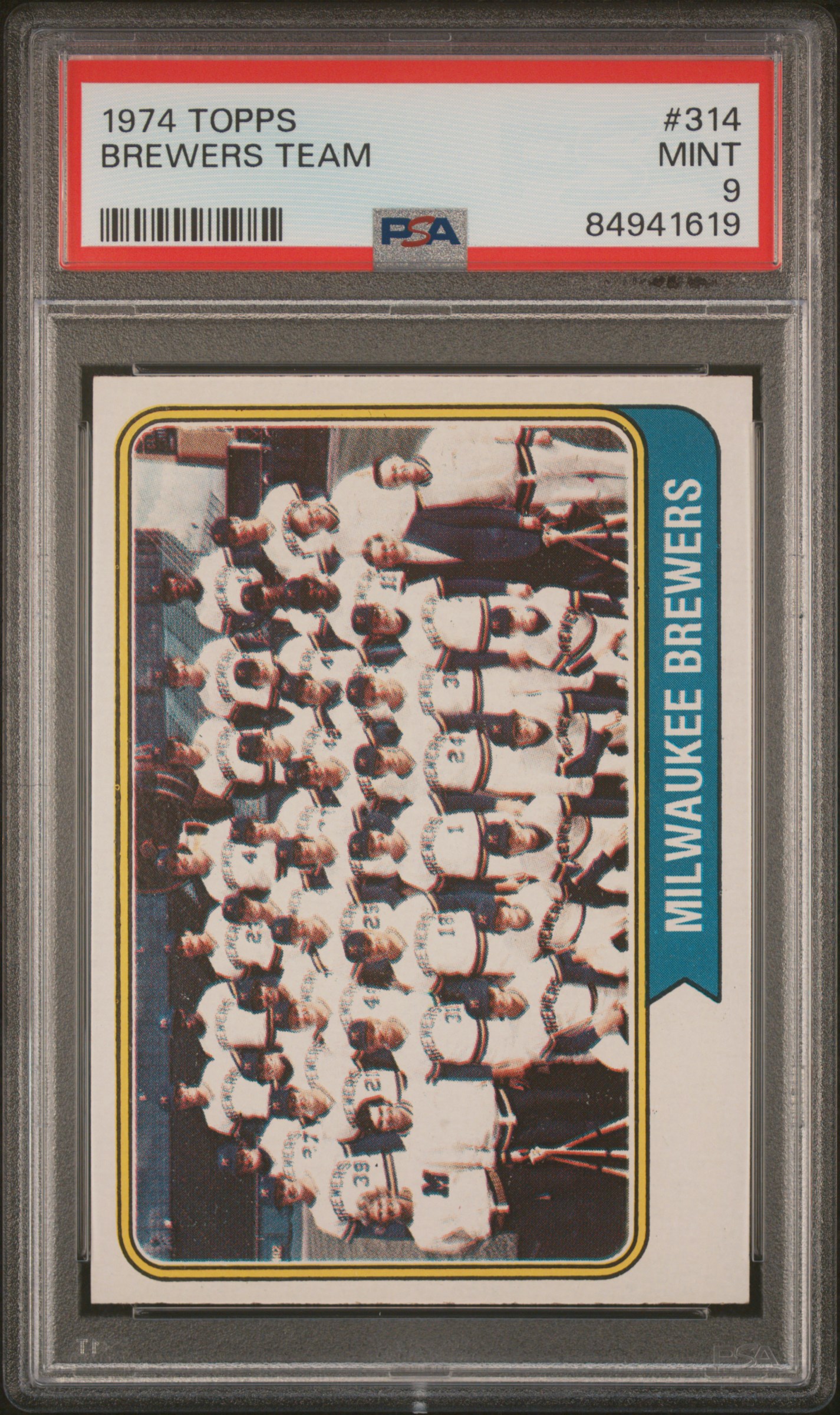 1974 TOPPS #314 BREWERS TEAM