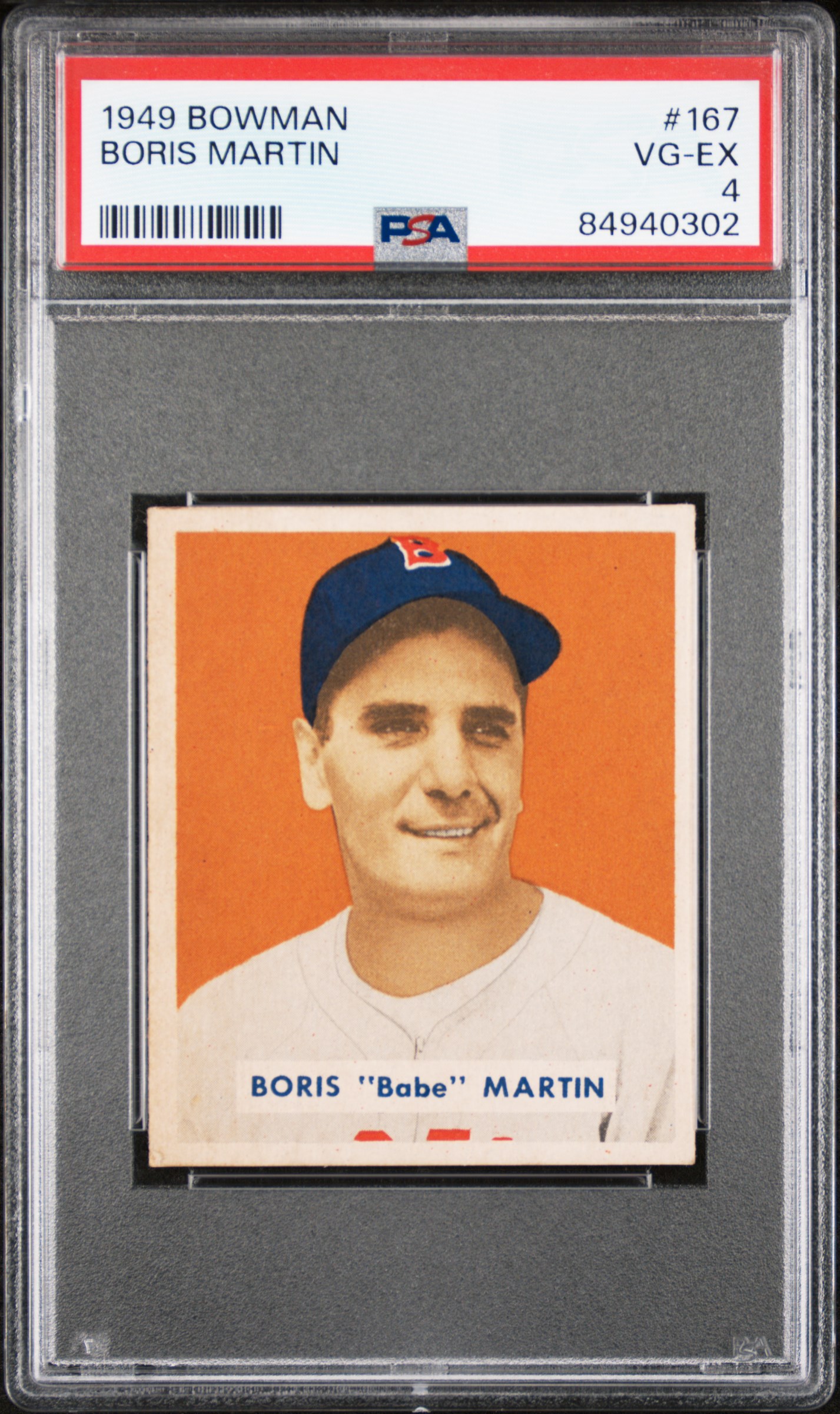 1949 BOWMAN #167 BORIS MARTIN