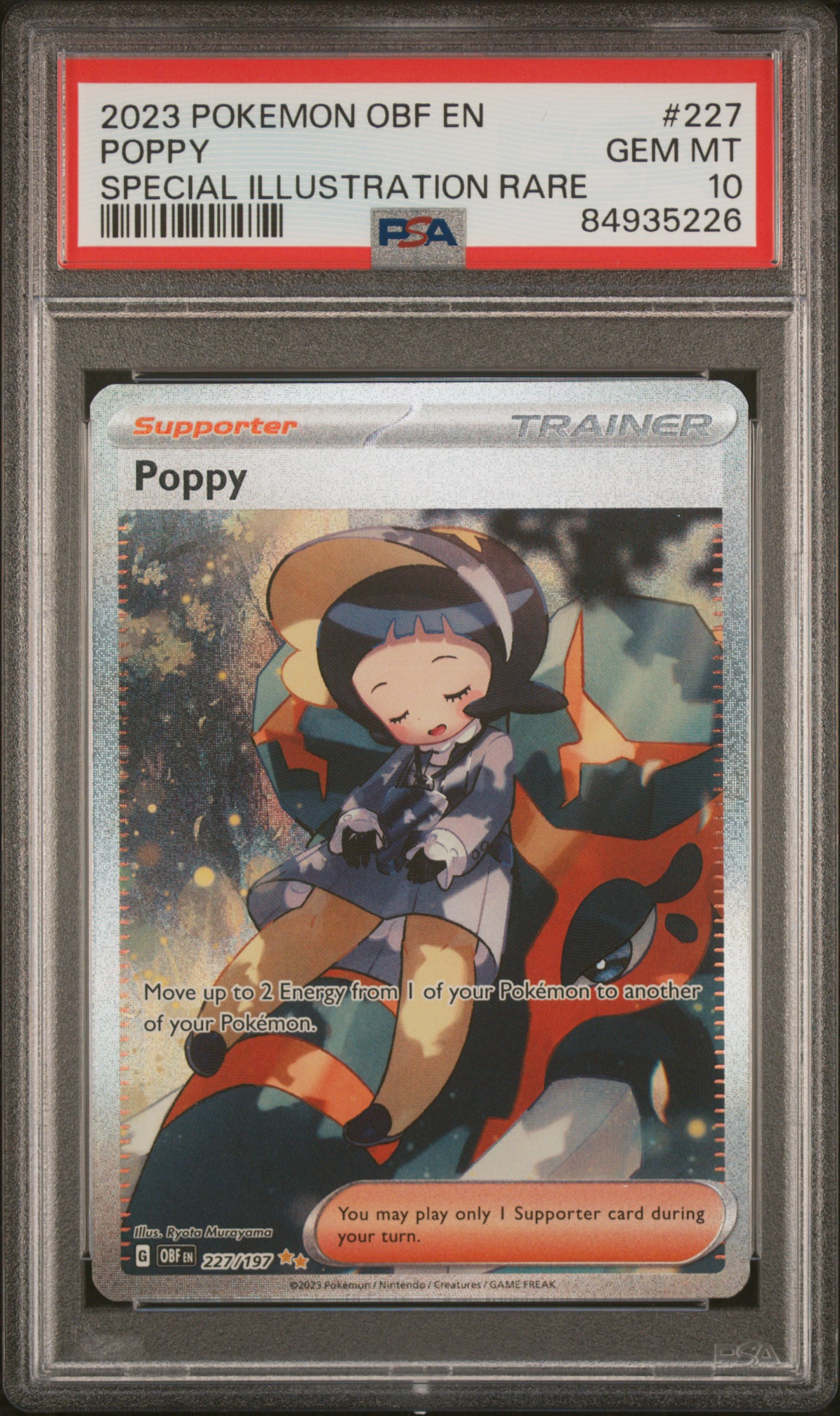 2023 POKEMON OBF EN-OBSIDIAN FLAMES #227 POPPY SPECIAL ILLUSTRATION RARE