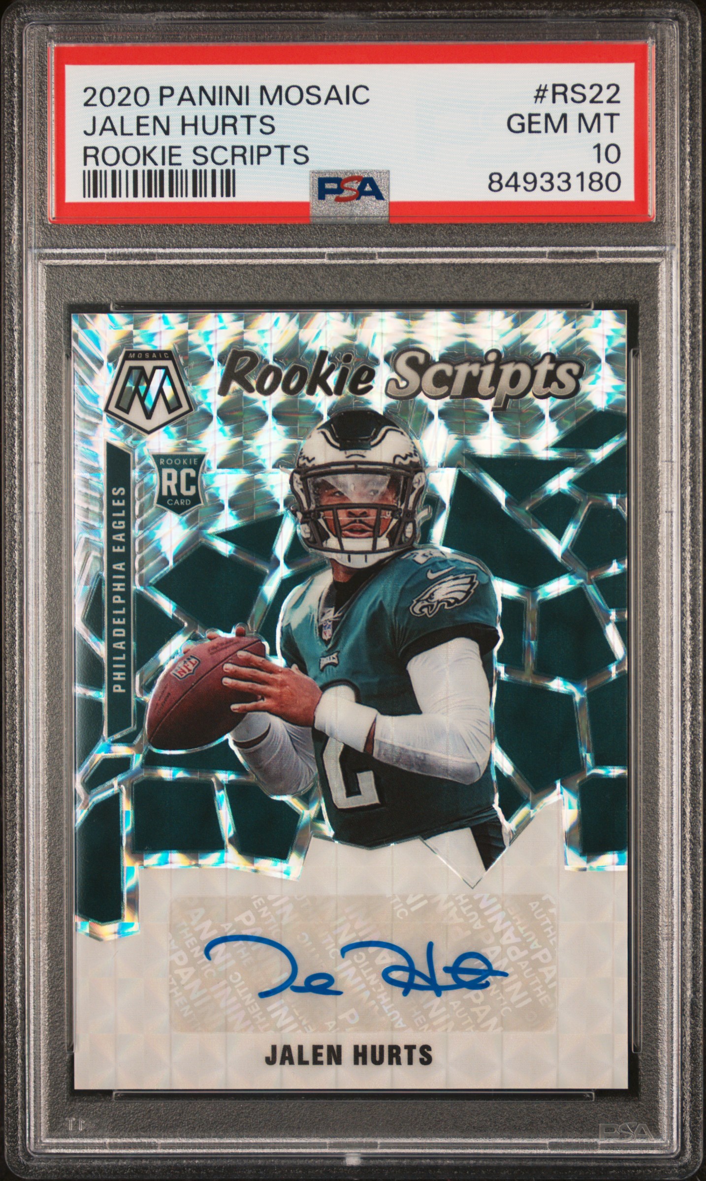 2020 PANINI MOSAIC ROOKIE SCRIPTS #RS22 JALEN HURTS ROOKIE SCRIPTS