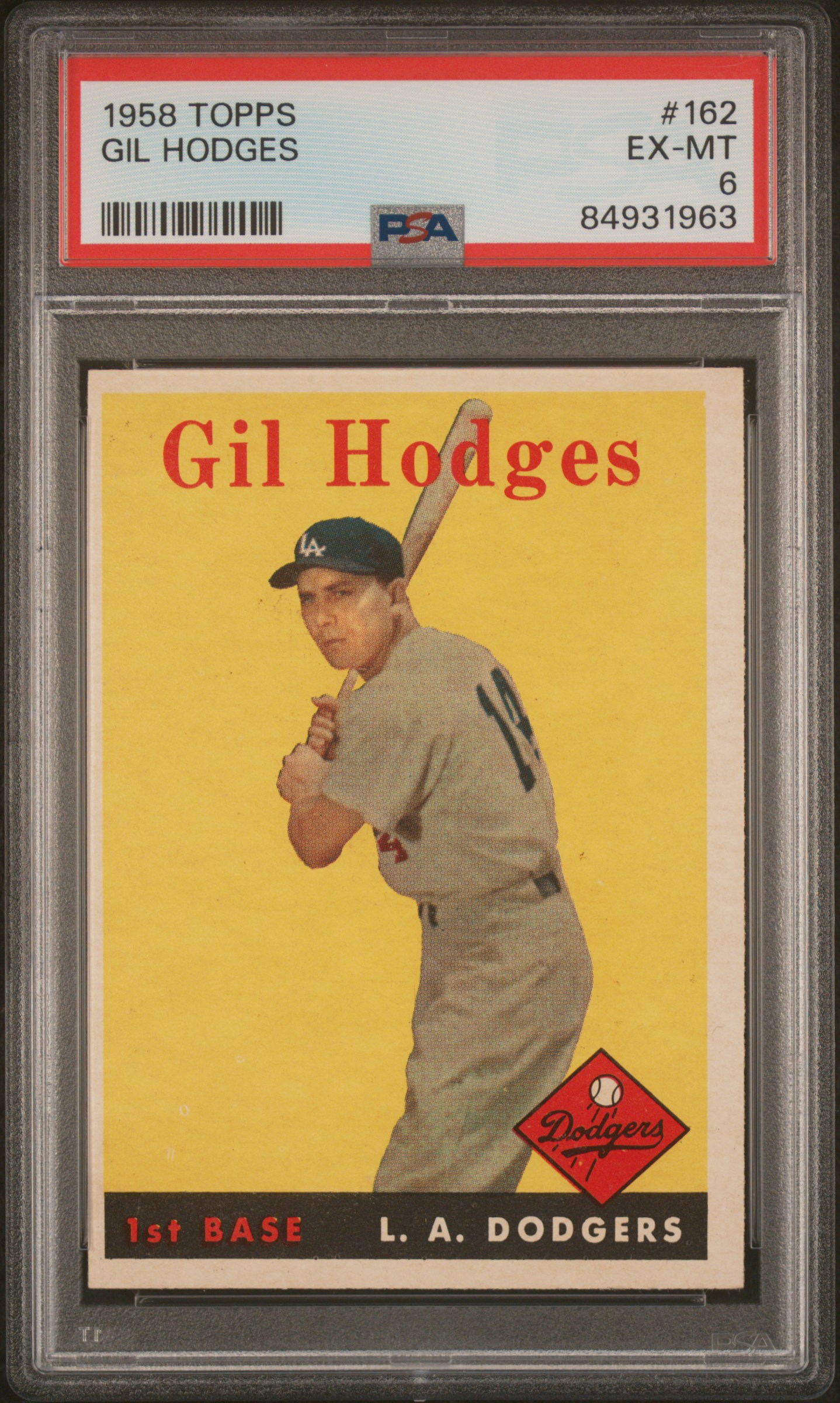 1958 TOPPS #162 GIL HODGES