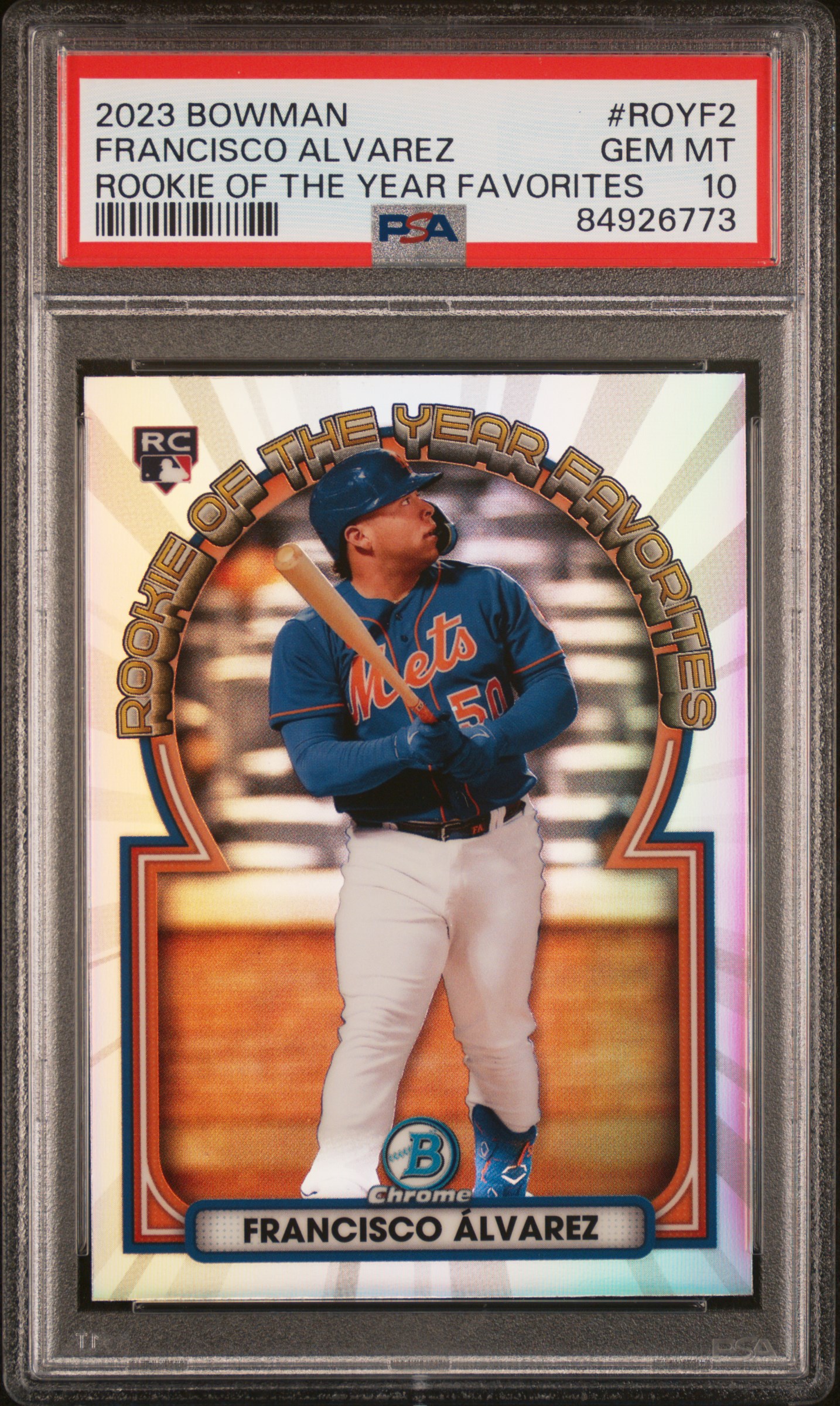 2023 BOWMAN ROOKIE OF THE YEAR FAVORITES #ROYF2 FRANCISCO ALVAREZ ROOKIE OF THE YEAR FAVORITES