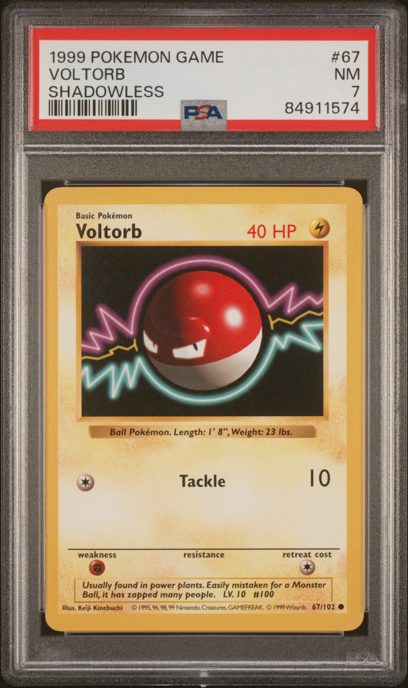 1999 POKEMON GAME #67 VOLTORB SHADOWLESS