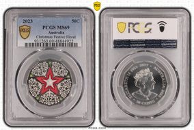 2023 50C Christmas Festive Floral MS69