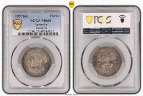 1927(m) Florin Canberra  KM-31 MS65