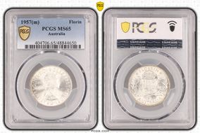 1957(m) Florin MS65