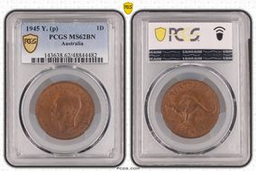 1945 Y. (p) 1D MS62BN