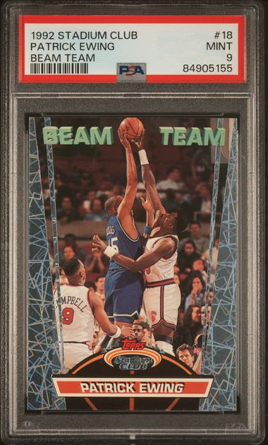 1992-93 Topps Stadium Club Beam Team #18 Patrick Ewing – PSA MINT