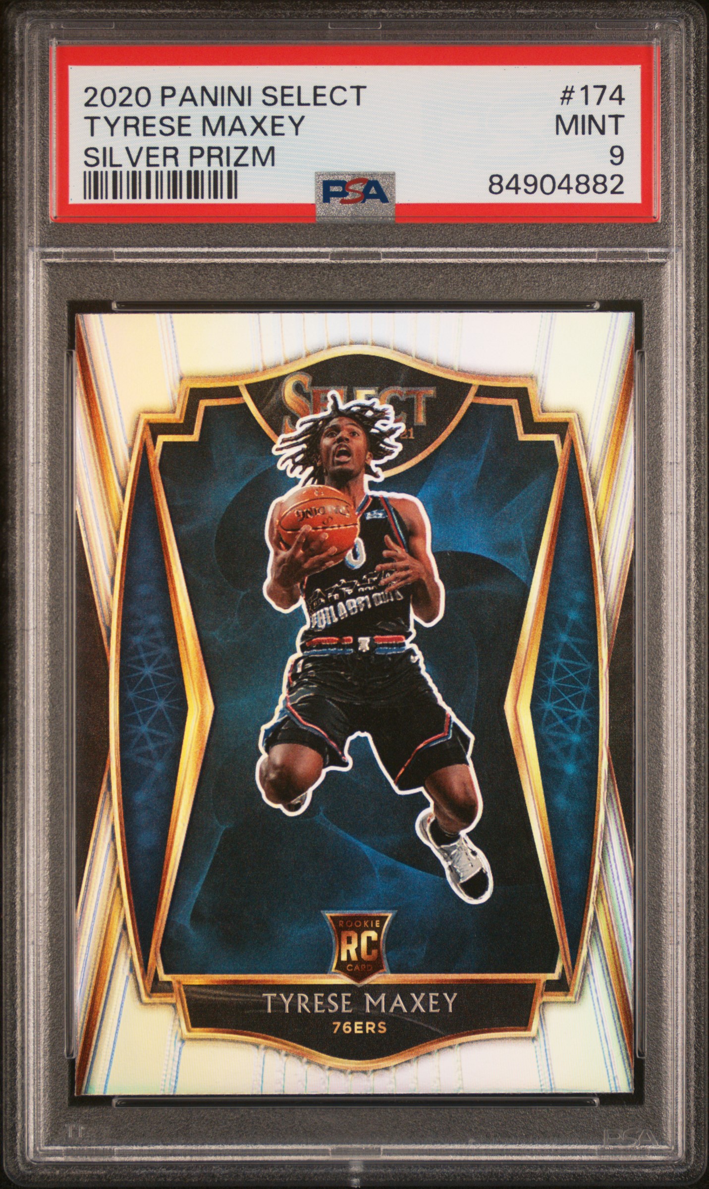 2020 PANINI SELECT #174 TYRESE MAXEY SILVER PRIZM