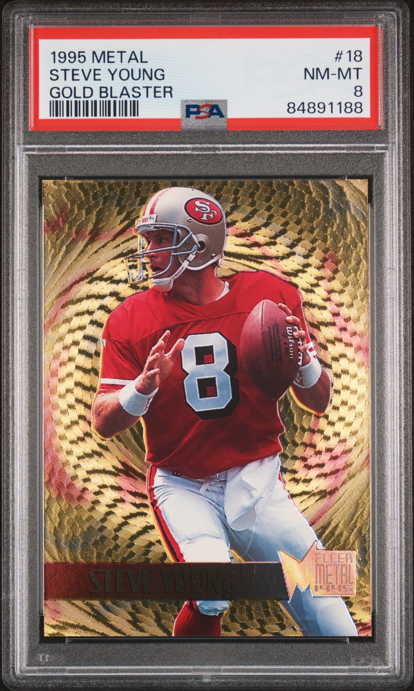 1995 METAL GOLD BLASTER #18 STEVE YOUNG GOLD BLASTER