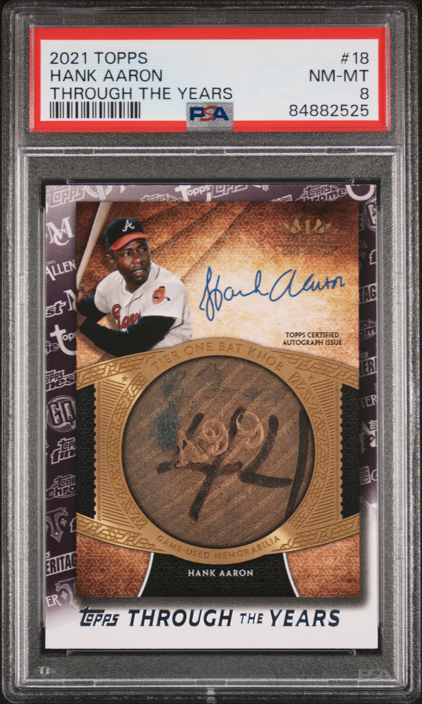 2021 TOPPS THROUGH THE YEARS #18 HANK AARON THROUGH THE YEARS