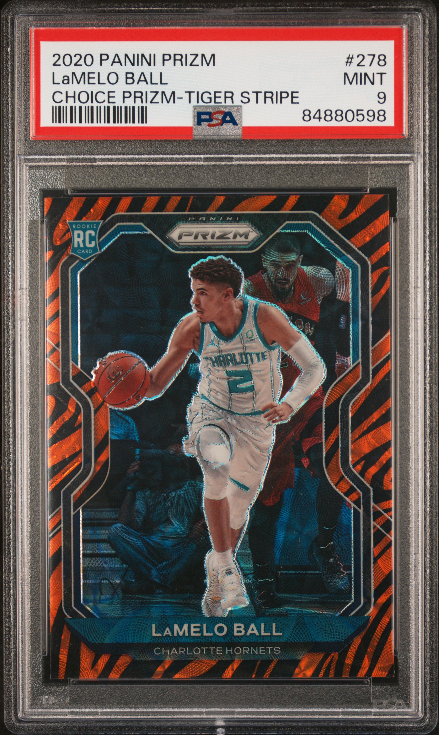 2020 PANINI PRIZM #278 LaMELO BALL CHOICE PRIZM-TIGER STRIPE