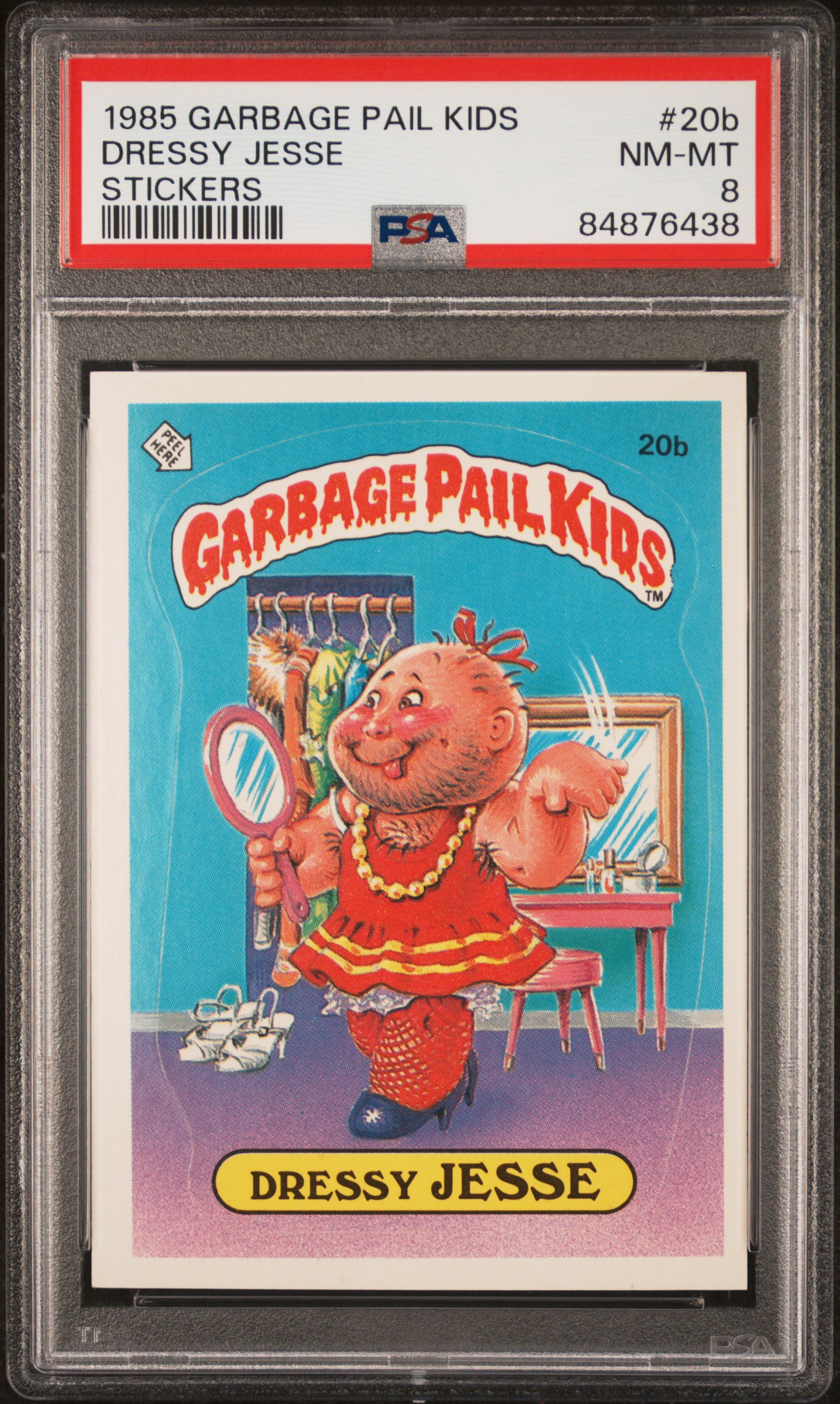 1985 GARBAGE PAIL KIDS STICKERS #20b DRESSY JESSE STICKERS