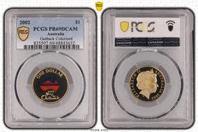 2002 $1 Year of the Outback Colorized PR69DCAM