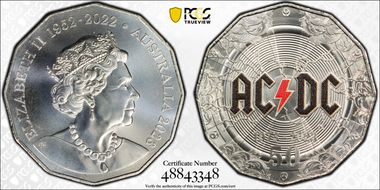 2023 50C AC/DC 50th Anniversary Colorized MS69
