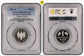 2001-A Mark Copper-Nickel PR69DCAM