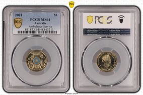 2021 $2 Ambulance Service Colorized MS64