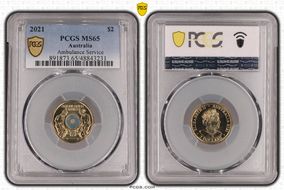 2021 $2 Ambulance Service Colorized MS65