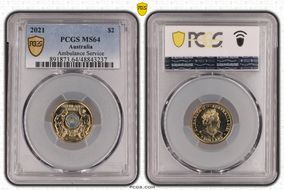 2021 $2 Ambulance Service Colorized MS64