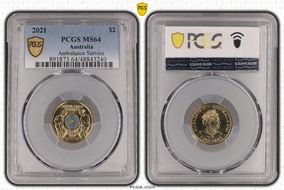 2021 $2 Ambulance Service Colorized MS64